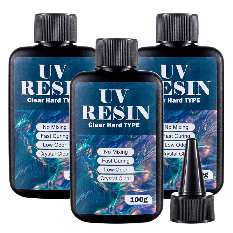 Uv Resin Clear Hard - Resina UV de 100/200/300g, Tipo Duro,