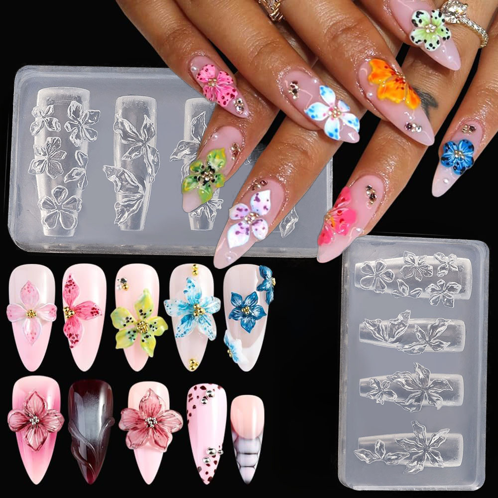 Resin Art Templates Free - Molde de Silicone 3D para Unhas