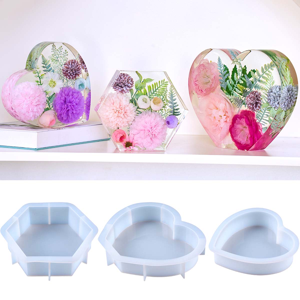 Resin Art Mould - Molde de Silicone Grande em Formato