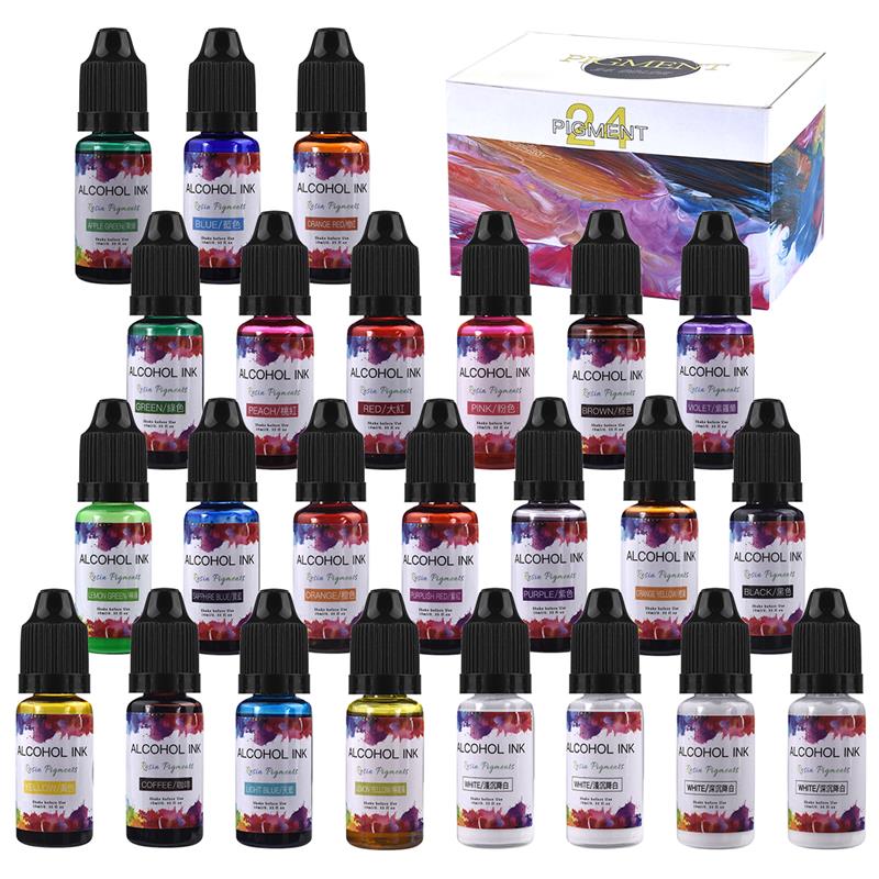 Resin Dye Opaque - 24 cores/conjunto 10ml resina pigmento arte