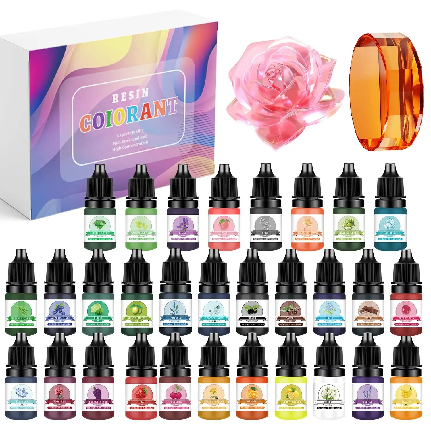 Resin Dye Opaque - 30 cores 5ml kits de pigmento