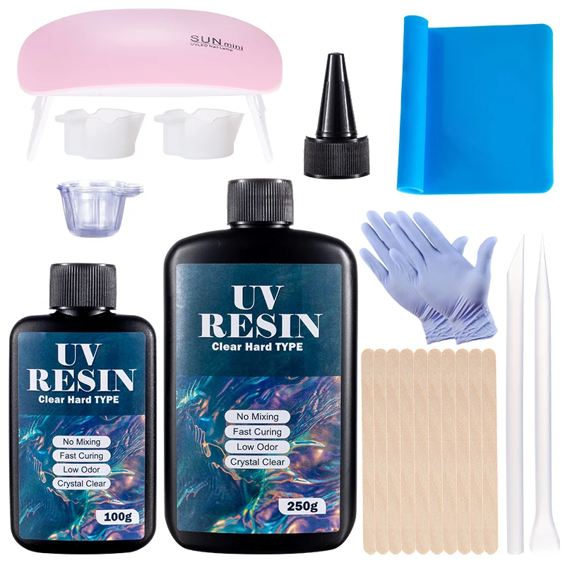 Uv Resin Clear Hard - Kit de cola de resina uv