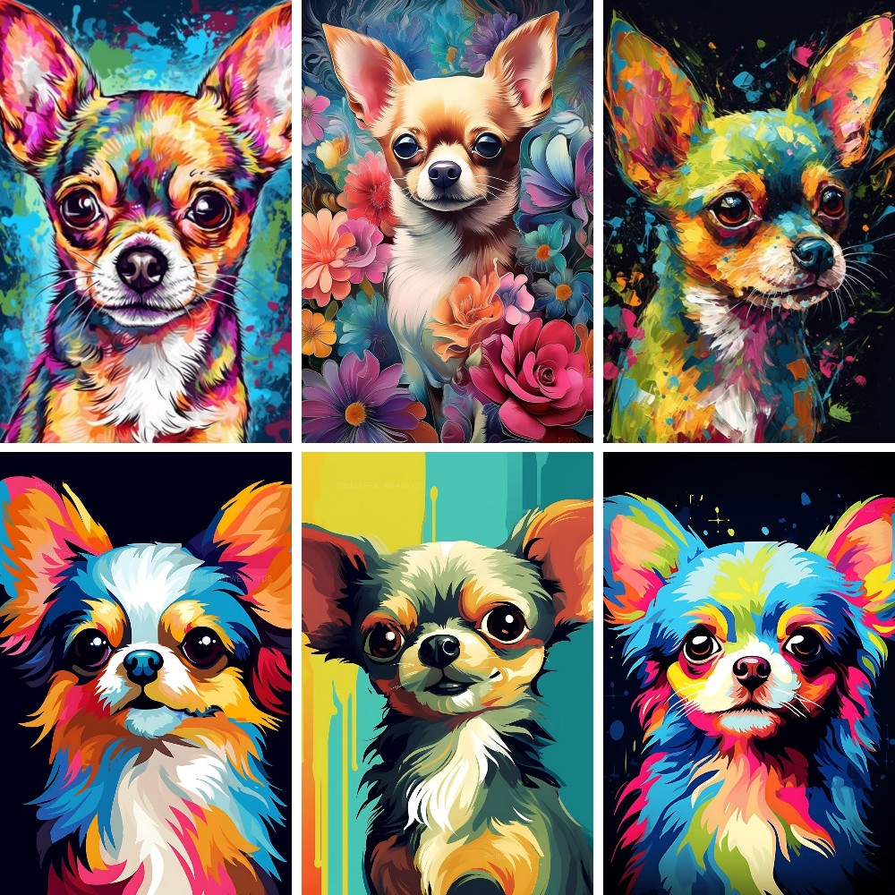 Resin Art Wallpaper - Chihuahua Dog DIY Diamond Painting, Chihuahua