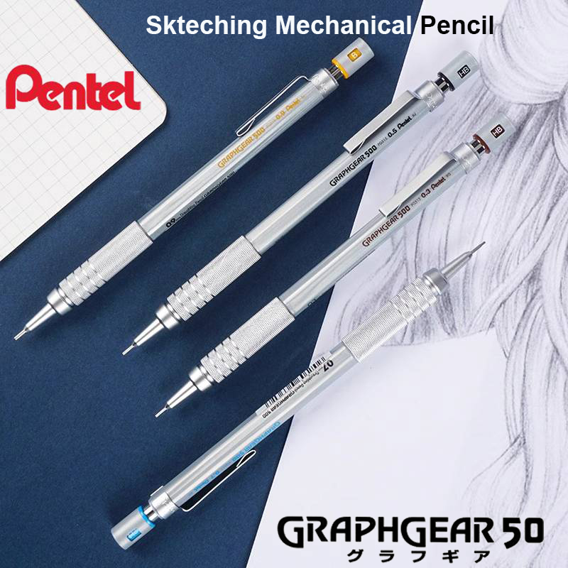 Pentel Pen Graphgear - Pentel lápis mecânico graphgear 500, lápis