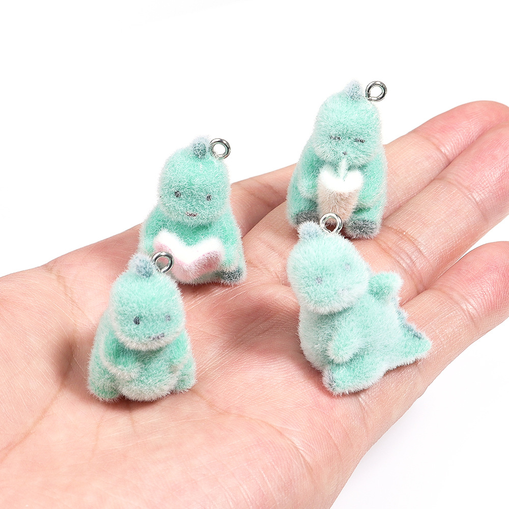 Resin Art Notes - 4 pçs 3d mini dinossauro pingente