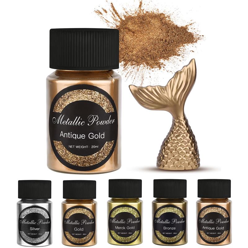 Resin Dye Opaque - 20 ml shimmer metálico ouro prata