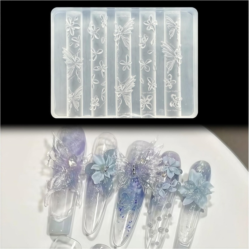 Resin Art Templates Free - 3d borboleta flor gel arte do