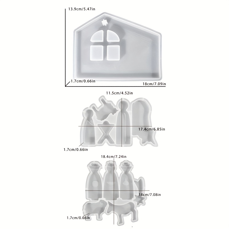 [3pcs moldes de fundição de re - Resin Art Mould avaliação e preço