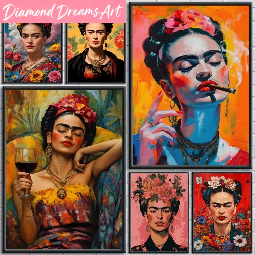 Pintura Diamante Estilo Frida  - Resin Art Wallpaper avaliação e preço