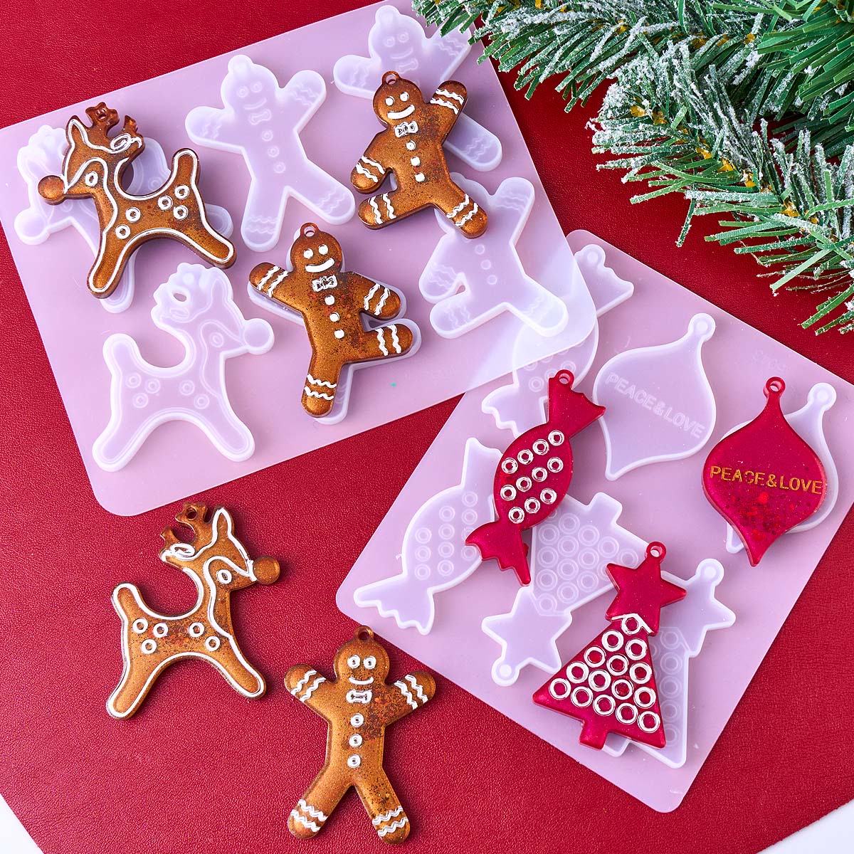 Série de natal brincos pingent - Resin Art Mould avaliação e preço