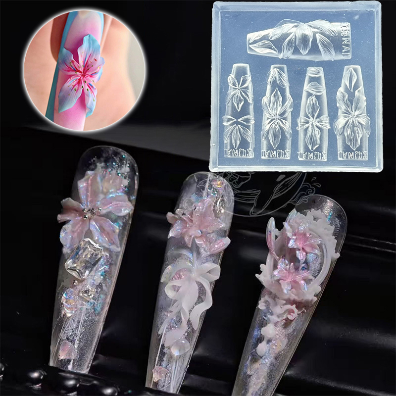 Z. Molde de Unhas 3D de Flores - Resin Art Templates Free avaliação e preço