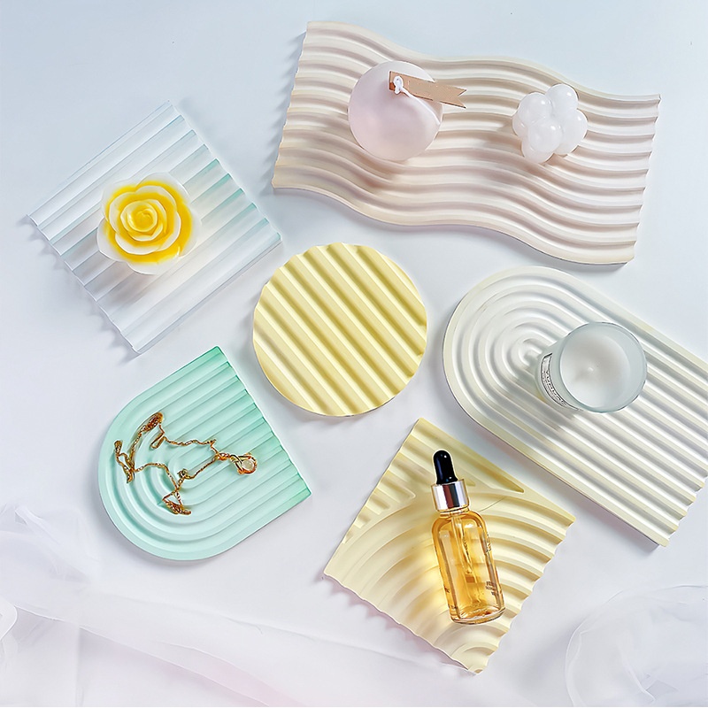 Diy listrado onda bandeja mold - Resin Art Liquid avaliação e preço