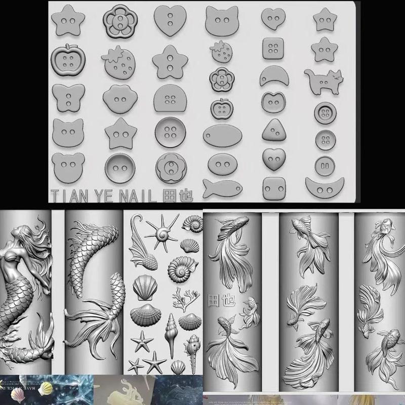 Molde de Silicone Macio 3D par - Resin Art Templates Free avaliação e preço