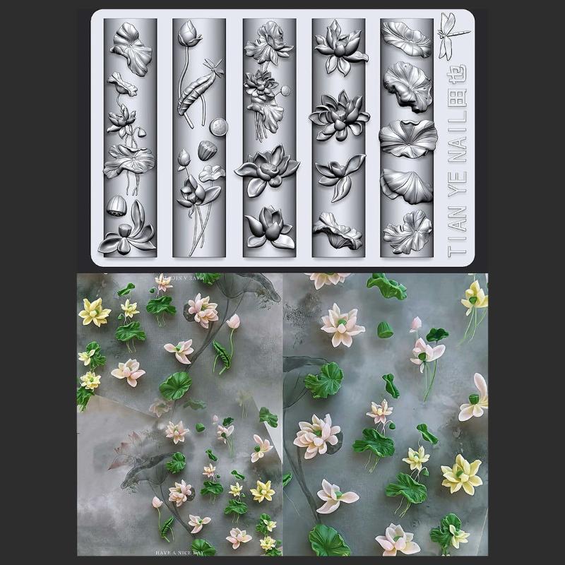 Molde de unha curvo 3d série f - Resin Art Templates Free avaliação e preço