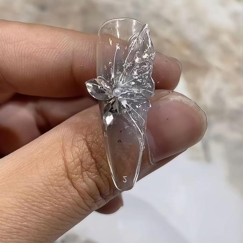 3d borboleta flor gel arte do  - Resin Art Templates Free avaliação e preço