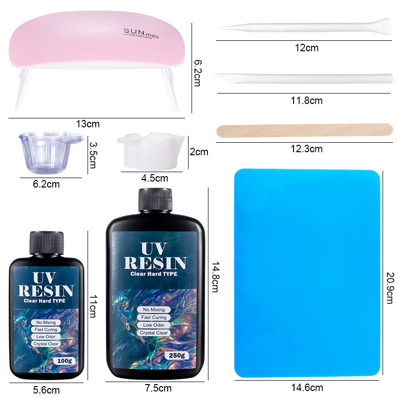 100g/250g resina uv transparen - Uv Resin Clear Hard avaliação e preço